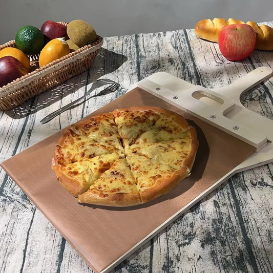 The PizzaPerfecto™ - Wooden Sliding Pizza Tray